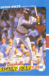 1988 Fleer Exciting Stars Baseball Cards       044      Devon White